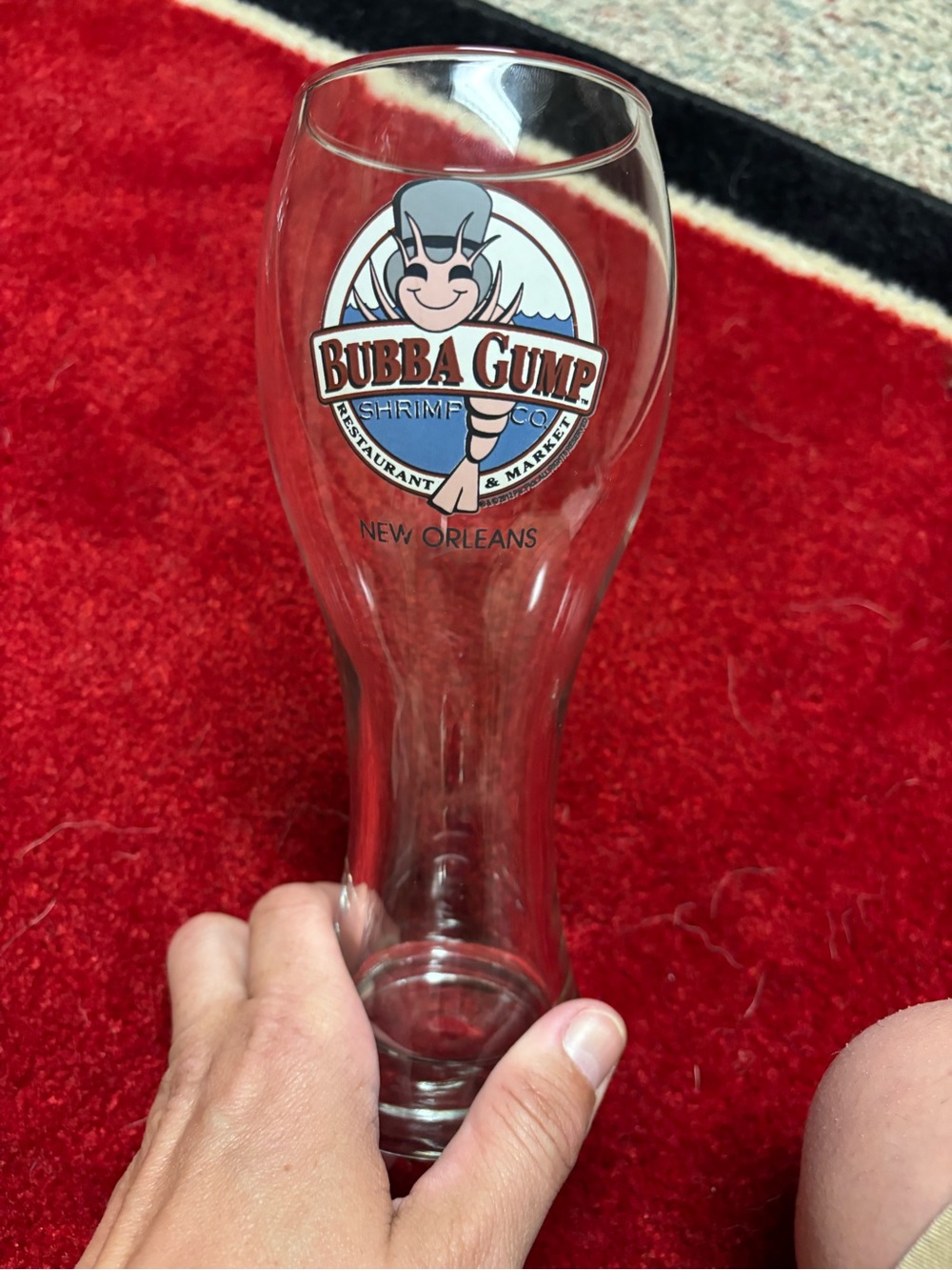 Bubba Gump New Orleans Clear Pint Glass with Logo